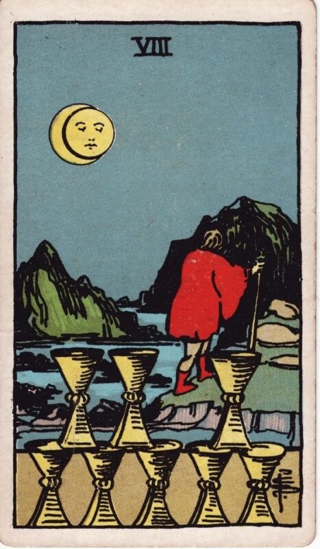 Ý nghĩa lá bài Eight of Cups - Lá Bài 8 Ly