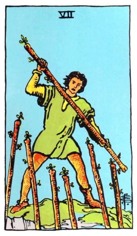 Ý nghĩa lá bài Seven of Wands - Lá Bài 7 Gậy